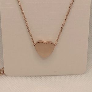 Rose Gold Heart Pendant Necklace